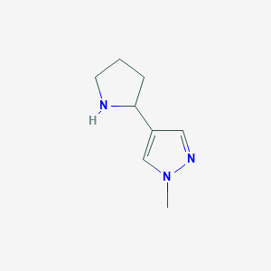 1-Methyl-4-pyrrolidin-2-yl-1H-pyrazole图片