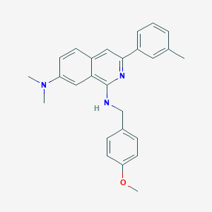 N1-(4-methoxybenzyl)-N7,N7-dimethyl-3-m-tolylisoquinoline-1,7-diamine图片