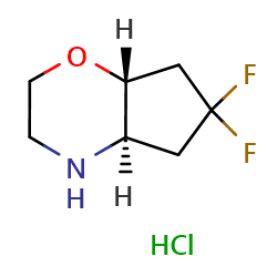 trans-6,6-difluoro-3,4,4a,5,7,7a-hexahydro-2H-cyclopenta[b][1,4]oxazinehydrochloride图片
