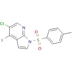 5-chloro-4-iodo-1-(4-methylbenzenesulfonyl)-1H-pyrrolo[2,3-b]pyridine图片
