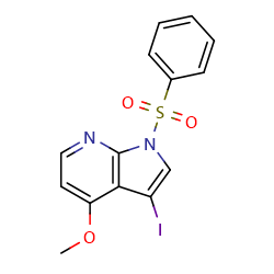 1-(benzenesulfonyl)-3-iodo-4-methoxy-1H-pyrrolo[2,3-b]pyridine图片