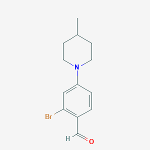 2-Bromo-4-(4-methylpiperidin-1-yl)benzaldehyde图片