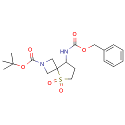tert-butyl8-(((benzyloxy)carbonyl)amino)-5-thia-2-azaspiro[3,4]octane-2-carboxylate5,5-dioxide图片