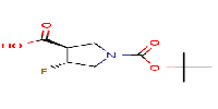 trans-1-[(tert-butoxy)carbonyl]-4-fluoropyrrolidine-3-carboxylicacid图片