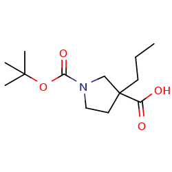 1-[(tert-butoxy)carbonyl]-3-propylpyrrolidine-3-carboxylicacid图片
