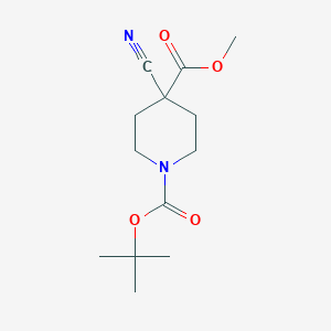 1-Tert-Butyl4-methyl4-cyanopiperidine-1,4-dicarboxylate图片