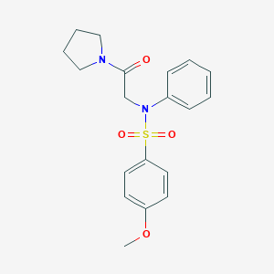4-Methoxy-N-[2-oxo-2-(1-pyrrolidinyl)ethyl]-N-phenylbenzenesulfonamide图片