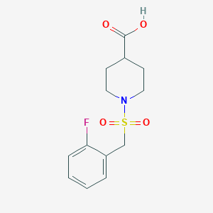 1-[(2-Fluorobenzyl)sulfonyl]piperidine-4-carboxylic acid图片