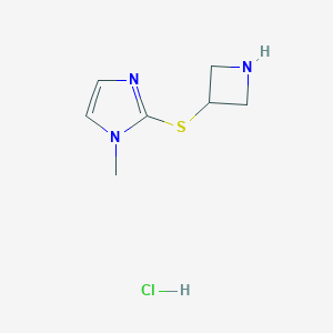 2-(azetidin-3-ylsulfanyl)-1-methyl-1H-imidazole hydrochloride图片
