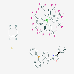 [(1,2,5,6-η)-1,5-环辛二烯][(4S)-2-[(5S)-6-(二苯基膦-κP)螺[4,4]壬-1,6-二烯-1-基]-4,5-二氢-4-苯基恶唑-κN3]-(+)-铱(I)四[3,5-二(三氟甲基)苯基]硼酸酯图片