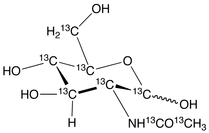 N-[1,2-13C2]Acetyl-D-[UL-13C6]glucosamine图片