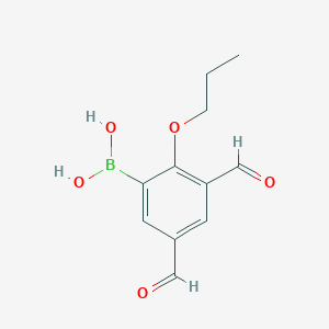 (3,5-Diformyl-2-propoxyphenyl)boronic acid图片
