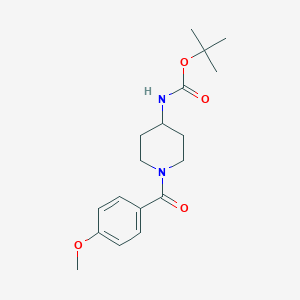 tert-Butyl 1-(4-methoxybenzoyl)piperidin-4-ylcarbamate图片