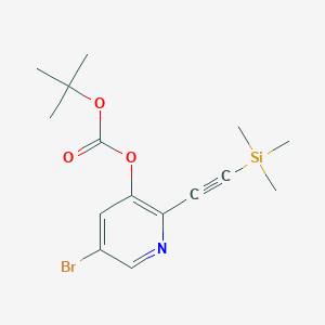 5-Bromo-2-((trimethylsilyl)ethynyl)pyridin-3-yl tert-butyl carbonate图片