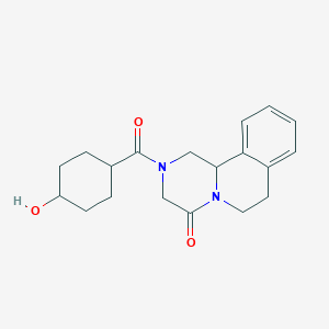 2-(4-羟基环己烷羰基)-2,3,6,7-四氢-1H-吡嗪并[2,1-a]异喹啉-4(11bH)-酮图片