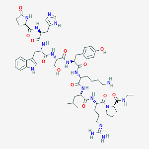 (S)-N-acetyl-1-(((S)-5-oxopyrrolidine-2-carbonyl)-L-histidyl-L-tryptophyl-L-seryl-L-tyrosyl-L-lysyl-L-leucyl-L-arginyl)pyrrolidine-2-carboxamide图片