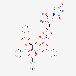 Uridine,5'-((((2,3,4,6-tetra-O-benzoyl-alpha-D-glucopyranosyl)oxy)carbonyl)sulfamate)图片