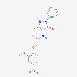 N-(1,5-dimethyl-3-oxo-2-phenyl-2,3-dihydro-1H-pyrazol-4-yl)-2-(4-formyl-2-methoxyphenoxy)acetamide图片
