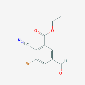 Ethyl 3-bromo-2-cyano-5-formylbenzoate图片