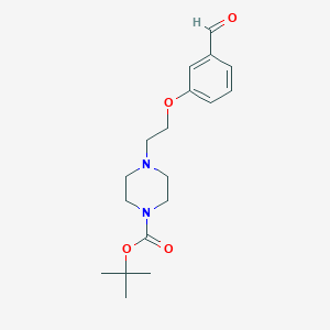 tert-Butyl 4-(2-(3-formylphenoxy)ethyl)piperazine-1-carboxylate图片