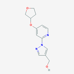(1-(4-((Tetrahydrofuran-3-yl)oxy)pyridin-2-yl)-1H-pyrazol-4-yl)methanol图片