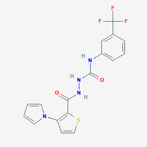 2-{[3-(1H-pyrrol-1-yl)-2-thienyl]carbonyl}-N-[3-(trifluoromethyl)phenyl]-1-hydrazinecarboxamide图片