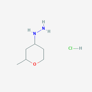 (2-methyloxan-4-yl)hydrazine hydrochloride图片