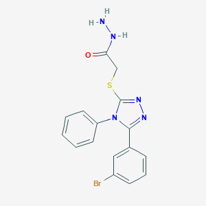 2-{[5-(3-Bromophenyl)-4-phenyl-4H-1,2,4-triazol-3-yl]thio}acetohydrazide图片