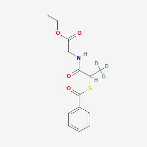 N-(2-Benzoylmercaptopropionyl)glycine-d3 Ethyl Ester图片