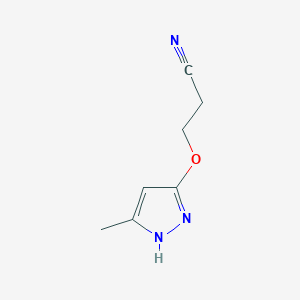 3-[(3-methyl-1H-pyrazol-5-yl)oxy]propanenitrile图片