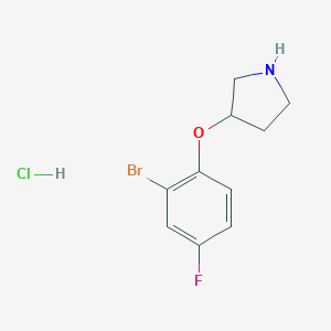 3-(2-Bromo-4-fluorophenoxy)pyrrolidinehydrochloride图片