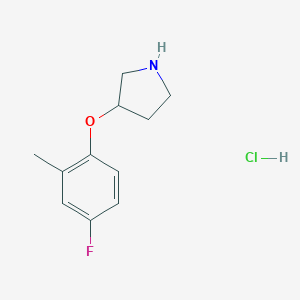 3-(4-Fluoro-2-methylphenoxy)pyrrolidinehydrochloride图片