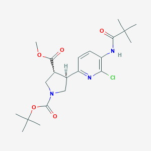 (trans-racemic)1-tert-Butyl 3-Methyl 4-(6-Chloro-5-p4-(6-chloro-5-pivalamidopyridin-2-yl)pyrrolidine-1,3-dicarboxylate图片