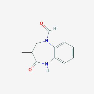 3-methyl-4-oxo-2,3,4,5-tetrahydro-1H-1,5-benzodiazepine-1-carbaldehyde图片