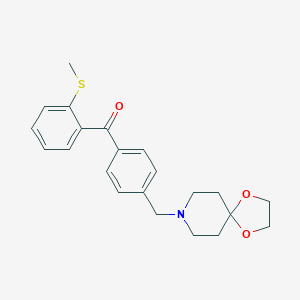 4'-[8-(1,4-dioxa-8-azaspiro[4,5]decyl)methyl]-2-thiomethyl benzophenone图片