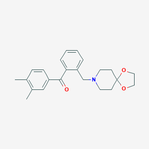 3',4'-Dimethyl-2-[8-(1,4-dioxa-8-azaspiro-[4,5]decyl)methyl]benzophenone图片