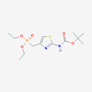 (2-tert-Butoxycarbonylamino-thiazol-4-ylmethyl)-phosphonic Acid Diethyl Ester图片