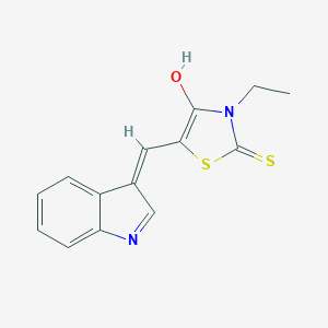 3-ethyl-5-(indol-3-ylmethylene)-2-thioxo-1,3-thiazolidin-4-one图片