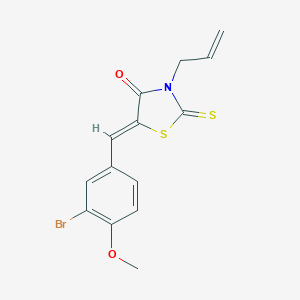 5-((3-bromo-4-methoxyphenyl)methylene)-3-prop-2-enyl-2-thioxo-1,3-thiazolidin-4-one图片