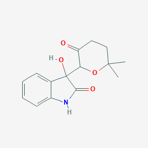 3-(6,6-Dimethyl-3-oxotetrahydro-2H-pyran-2-yl)-3-hydroxy-1,3-dihydro-2H-indol-2-one图片