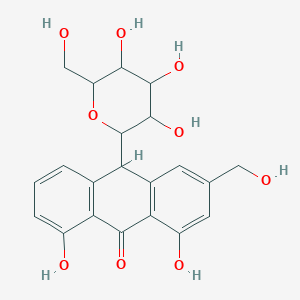 1,8-dihydroxy-3-(hydroxymethyl)-10-[3,4,5-trihydroxy-6-(hydroxymethyl)oxan-2-yl]-9,10-dihydroanthracen-9-one图片
