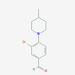 3-Bromo-4-(4-methylpiperidin-1-yl)benzaldehyde图片