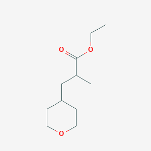 ethyl 2-methyl-3-(oxan-4-yl)propanoate图片