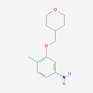 4-Methyl-3-(oxan-4-ylmethoxy)aniline图片