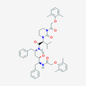 (αS)-3-[2-(2,6-Dimethylphenoxy)acetyl]-N-[(1S,3S,4S)-4-[[2-(2,6-dimethylphenoxy)acetyl]amino]-3-hydroxy-5-phenyl-1-(phenylmethyl)pentyl]tetrahydro-α-(1-methylethyl)-2-oxo-1(2H)-pyrimidineacetamide图片