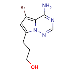 3-{4-amino-5-bromopyrrolo[2,1-f][1,2,4]triazin-7-yl}propan-1-ol图片