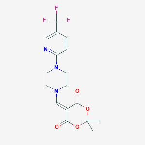 2,2-dimethyl-5-({4-[5-(trifluoromethyl)-2-pyridinyl]piperazino}methylene)-1,3-dioxane-4,6-dione图片
