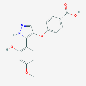 3-(2-Hydroxy-4-methoxyphenyl)-4-(4-carboxyphenoxy)-1H-pyrazole图片