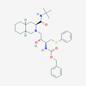 [3S-(3S,4aS,8aS,2'R,3'R)]-2-[3'-N-CBz-amino-2'-hydroxy-4'-(phenyl)thio]butyldecahydroisoquinoline-3-N-t-butylcarboxamide图片