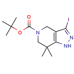 tert-butyl3-iodo-7,7-dimethyl-1H,4H,5H,6H,7H-pyrazolo[4,3-c]pyridine-5-carboxylate图片
